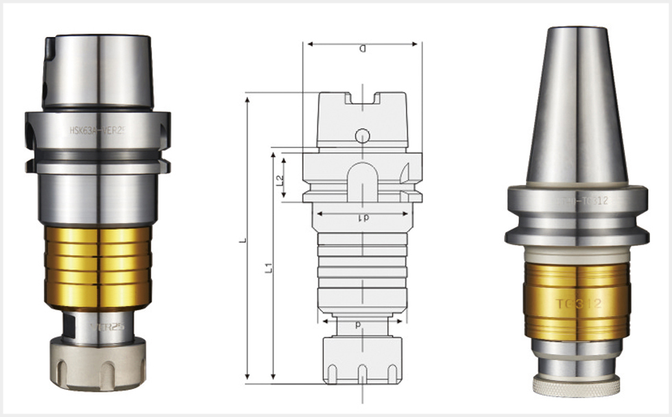 柔性攻絲刀柄夾頭型號尺寸圖