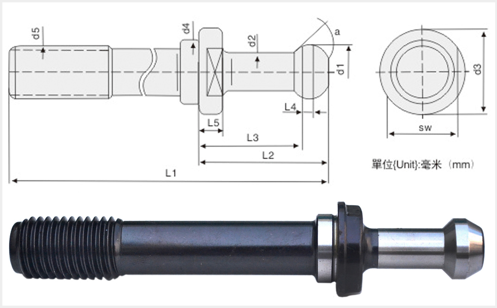 bt40加長拉釘規則尺寸圖